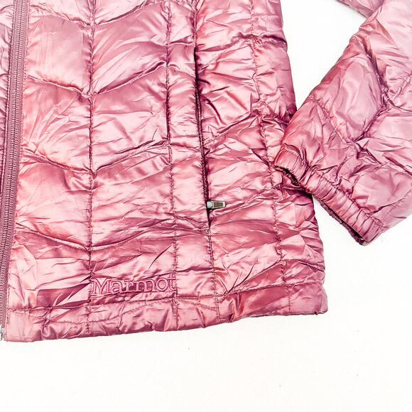 Marmot 800 Fill Purple Down Jacket Light Weight Size Small - Picture 2 of 6